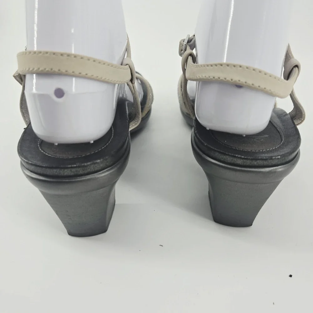 Abeo Grace Sandals Tan Brown Glitter Rhinestone 1.75